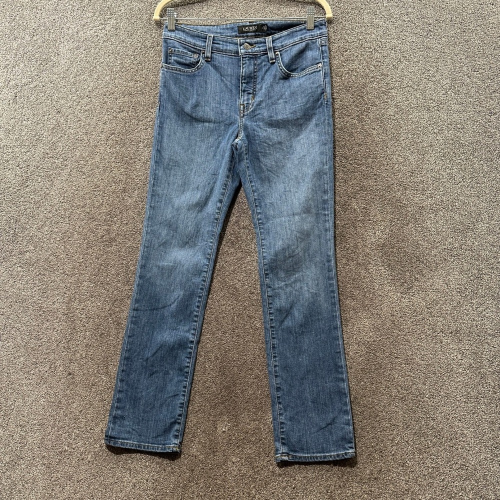 Lauren Ralph Lauren Straight Jeans Women 4X30 Blue Denim 5 Pocket Casual